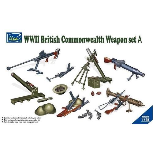 Riich Models 1/35 WWII British Commonwealth Weapon Set A Plastic Model Kit