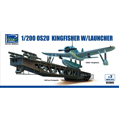 Riich Models 1/200 OS2U-3 Kingfisher w/Launcher (2 Model Kits Per Box) Plastic Model Kit