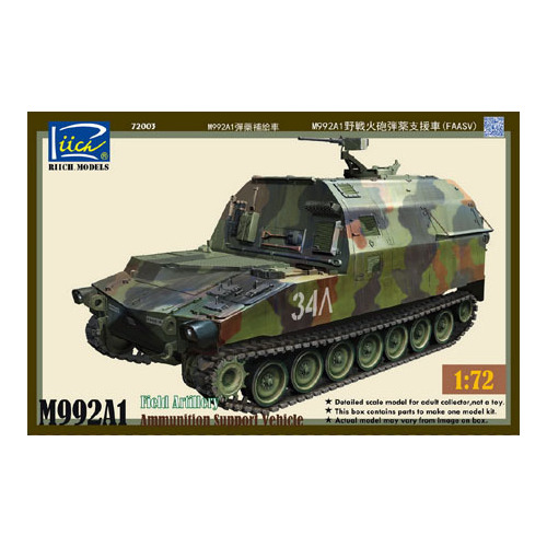 Riich Models 1/72 U.S. M992A1 Field Artillery Ammunition Support Vehicle (FAASV) Model Kit