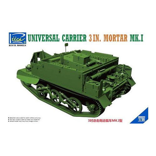 Riich Models 1/35 Universal Carrier 3 in. Mortar Mk.1 Plastic Model Kit