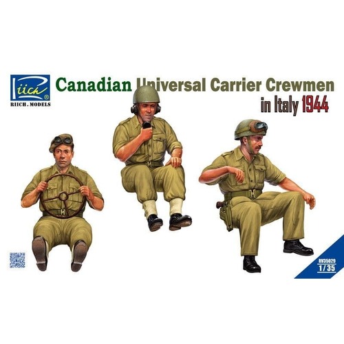 Riich Models 1/35 Canadian Universal Carrier Crewmen, Italy Campaign 1944 Plastic Model Kit