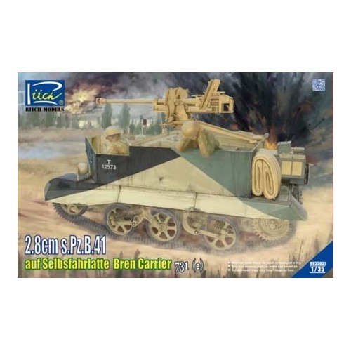 Riich Models 1/35 German 2.8cm s.Pz.B.41 auf Selbsfahrlafette Bren Carrier 731(e) Model Kit