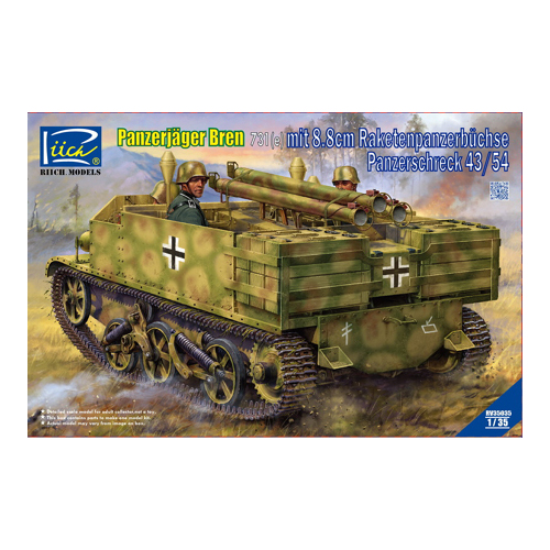 Riich Models 1/35 German Panzerjäger Bren 731(e) mit 8.8 cm Raketenpanzerbüchse Model Kit