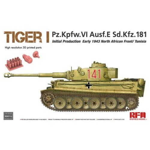 Ryefield 1/35 Tiger I initial production early 1943 w/o interior Plastic Model Kit