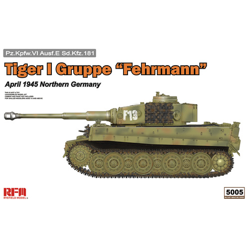 Ryefield 1/35 Tiger I gruppe "Fehrmann" april 1945 w/workable track links Plastic Model Kit