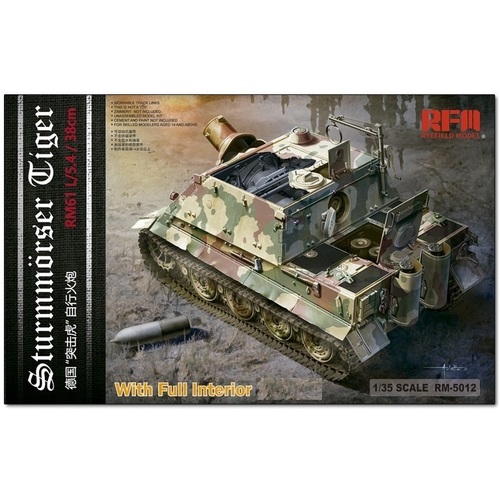 Ryefield 1/35 Sturmtiger w/full interior & workable track links Plastic Model Kit