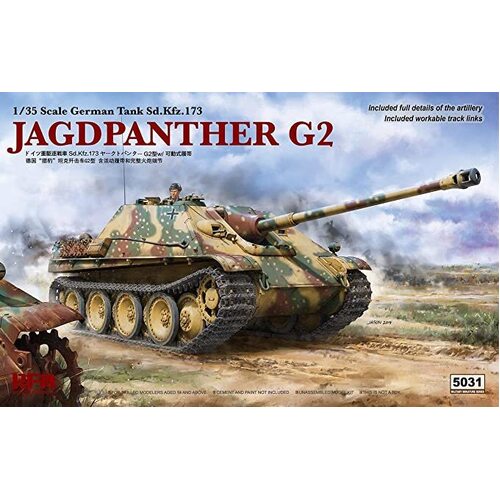 Ryefield 1/35 Jagdpanther G2 w/workable track links Plastic Model Kit