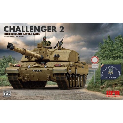 Ryefield 1/35 British main battle tank Challenger 2 w/workable track links Plastic Model Kit