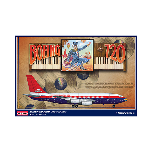 Roden 1/144 Boeing 720 ELTON JOHN 1974 Plastic Model Kit