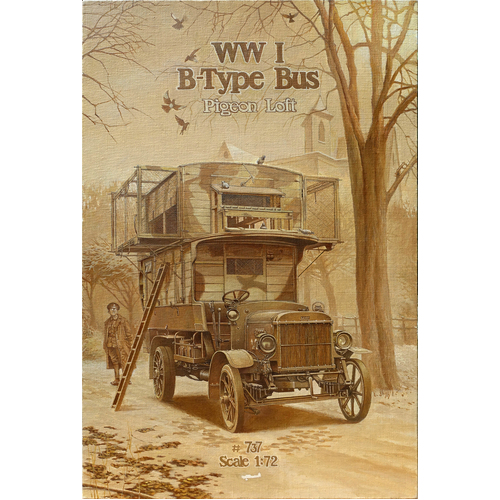 Roden 1/72 Type B WWI bus "Pigeon Loft" Plastic Model Kit