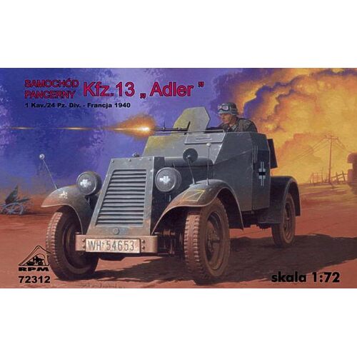 RPM 1/72 Armored car Kfz.13 "Adler" - 1 Cav/24 Pz.Div - France 1940 Plastic Model Kit