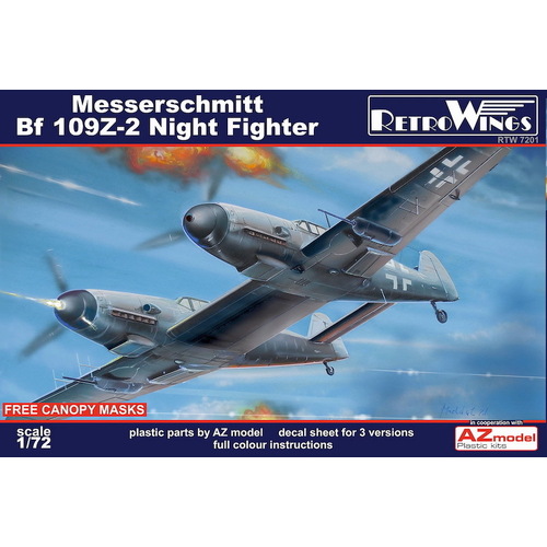 RetroWings 1/72 Messerschmitt Bf 109Z-2 Night Fighter Plastic Model Kit