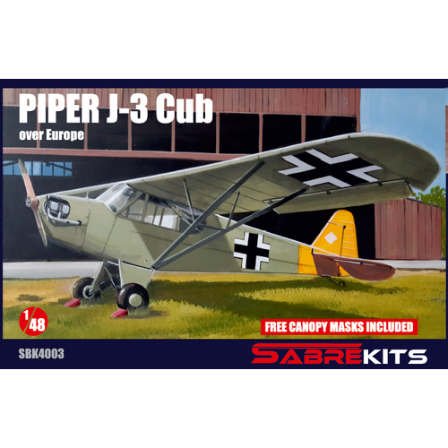 SabreKits 1/48 Piper J-3 Cub "Over Europe" Plastic Model Kit