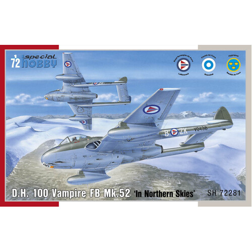 Special Hobby 1/72 DH 100 Vampire FB Mk.52 In Nortrhern Skies Plastic Model Kit