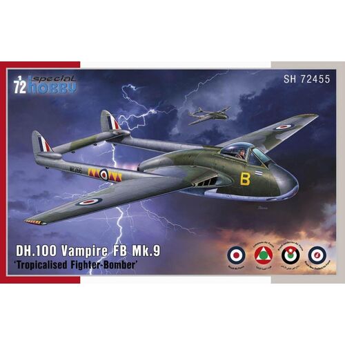 Special Hobby 1/72 DH.100 Vampire FB.Mk.9 ’Tropicalised Fighter-Bomber’ Plastic Model Kit