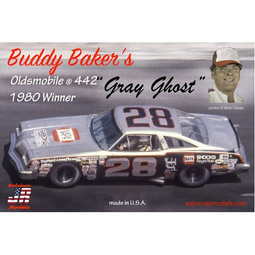 Salvinos J R BBO1980D 1/25 Buddy Bakers Gray Ghost #28 Oldsmobile 442 Winner 1980 Plastic Model Kit