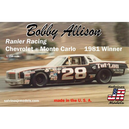 Salvinos J R BAMC1981R 1/25 Bobby Allison #28 Ranier Racing Chevy Monte Carlo 1981 Plastic Kit