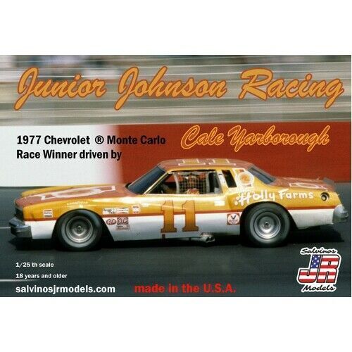 Salvinos J R JJMC1977NW 1/25 Junior Johnson Racing #11 Chevy 1977 Monte Carlo Plastic Model Kit