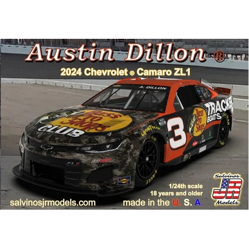 Salvinos J R 1/24 Richard Childress Racing 2024 Austin Dillon Camaro "Bass Pro Shops" Plastic Model Kit [RCC2024ADP]