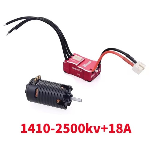 Surpass Rocket V2 Black Mini-z 1410 brushless motor 2500kv w/Red 18A ESC combo set