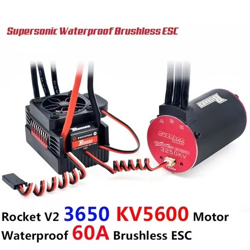 Surpass Rocket V2 supersonic 3650 brushless motor with 60A ESC combo 5600kv