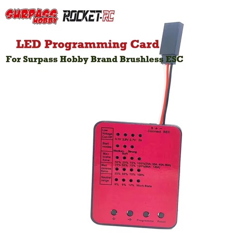 Surpass Hobby LED Program card Red 61*48*6mm 4300kv