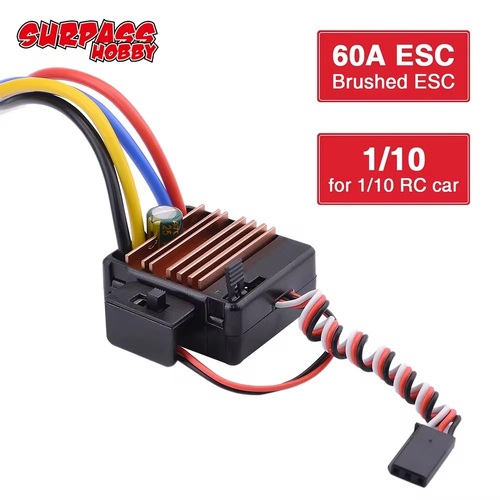 Surpass Hobby 60A Brushed ESC for 1/10th RC Crawler Cars