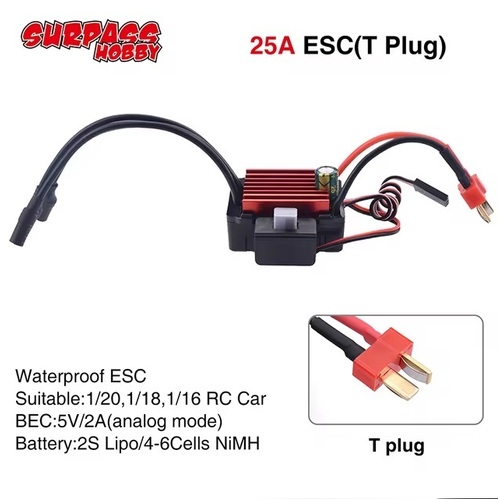 Surpass waterproof 25A ESC Red & Black