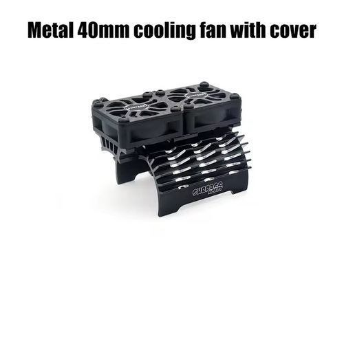 Surpass Double fans + 40mm heatsink Black 8.4V/27000RPM for 1/8 40/42mm motor