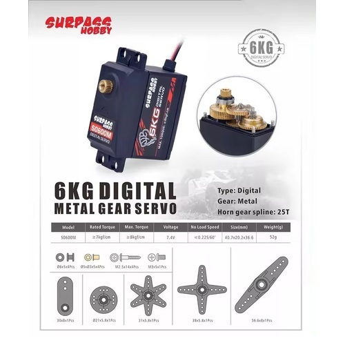 Surpass 6KG S0600M Metal gear servo