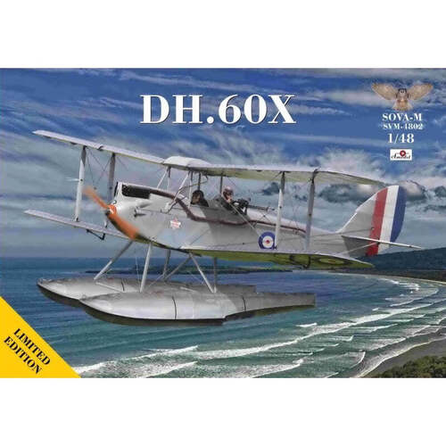 Sova-M 1/48 DH.60X seaplane (in RNZAF service) + beaching trolley Plastic Model Kit