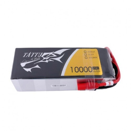 TATTU 10000MAH 25C 18.5V LIPO (GREAT FOR UAV) EC5 PLUG