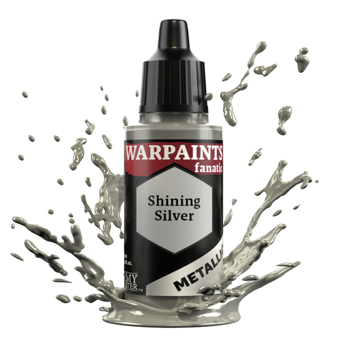 The Army Painter Warpaints Fanatic Metallic:  Shining Silver - 18ml Acrylic Paint