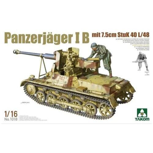 Takom 1/16 Panzerjager IB mit 7.5cm Stuk 40 L/48 Plastic Model Kit [1018]