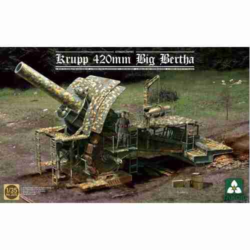 Takom 1/35 German Empire 420mm Big Bertha Siege Howitzer Plastic Model Kit [2035]