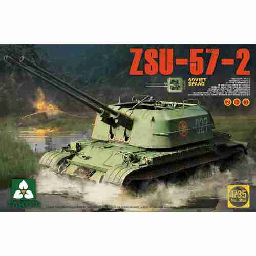 Takom 1/35 Soviet SPAAG ZSU-57-2 2 in 1 Plastic Model Kit