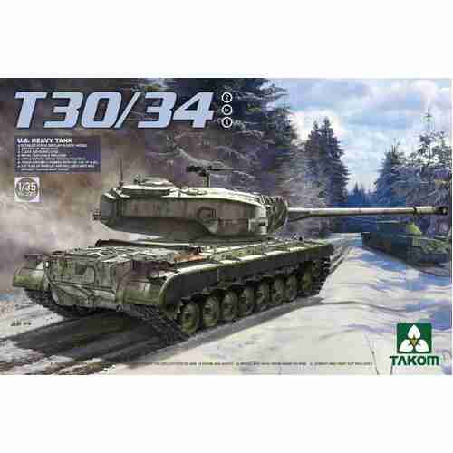 Takom 1/35 U.S. Heavy Tank T30/34 2 in 1 Plastic Model Kit