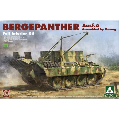 Takom 1/35 Bergepanther Ausf.A Assembled w/ full interior kit Plastic Model Kit