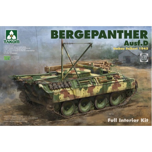 Takom 1/35 Bergepanther Ausf.D Umbau Seibert 1945 production w/ full interior kit