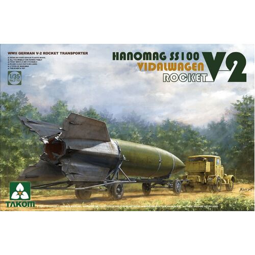 Takom 1/35 V-2 Rocket Vidalwagen Hanomag SS100 Plastic Model Kit [2110]