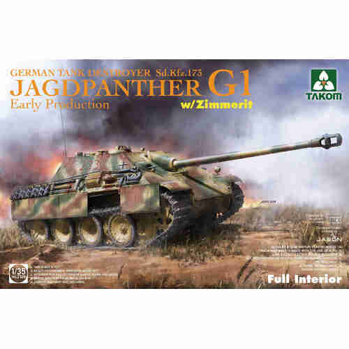 Takom 1/35 Jagdpanther G1 early pr. German Tank Destroyer Sd.Kfz.173 w/ Zimmerit/full interior