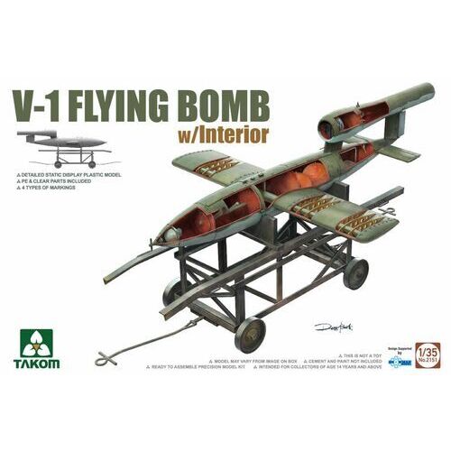 Takom 1/35 V-1 Flying Bomb w/ Interior Plastic Model Kit [2151]