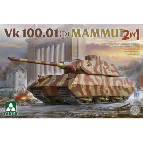 Takom 1/35 Vk 100.01(p) MAMMUT 2 in 1 Plastic Model Kit [2156]