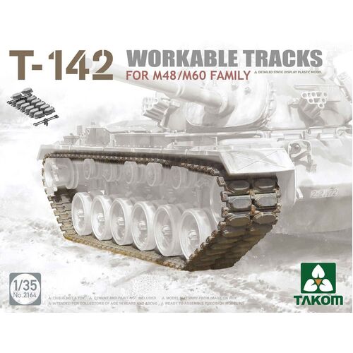 Takom 1/35 T-142 Workable Tracks For M48/M60 Family Plastic Model Kit [2164]