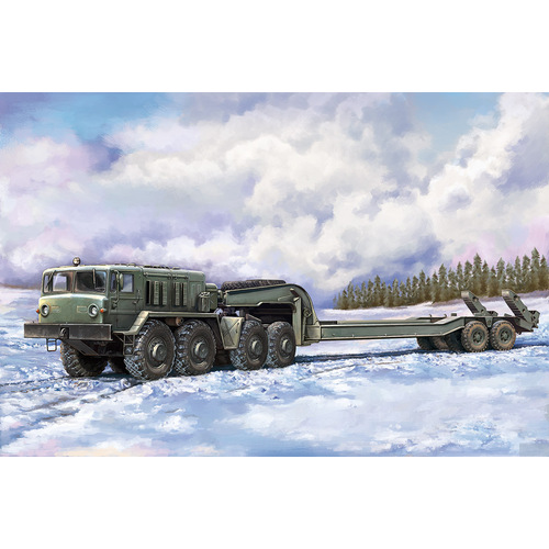 Trumpeter 1/72 MAZ-537G intermediate type with MAZ/ChMZAP 5247G semi-trailer Plastic Model Kit [0719