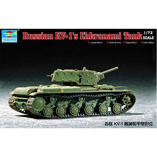 Trumpeter 1/72 Soviet KV-1S Ehkranami