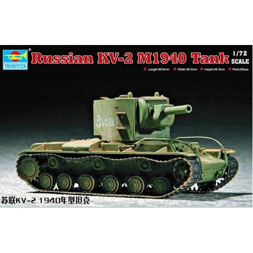 Trumpeter 1/72 Soviet KV-2 M1940 tank