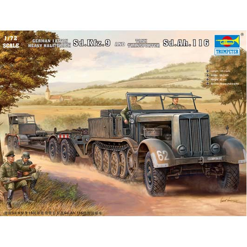 Trumpeter 1/72 Sd.Kfz.9 (18t) Half-track & Sd.Ah.116 Trailer