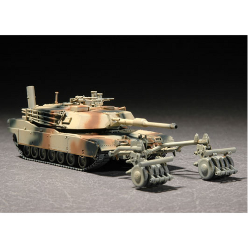 Trumpeter 1/72 M1A1 with Mine Roller Set