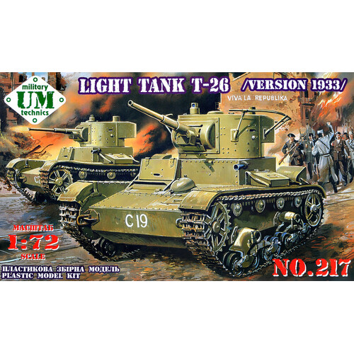 UM-MT 1/72 SOVIET LIGHT TANK T-26 wz.1933 . Plastic Model Kit